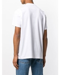 T-shirt à col rond imprimé blanc Maison Margiela