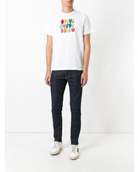 T-shirt à col rond imprimé blanc Ps By Paul Smith