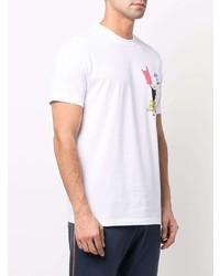 T-shirt à col rond imprimé blanc PS Paul Smith