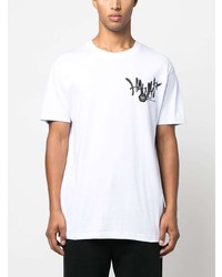 T-shirt à col rond imprimé blanc Philipp Plein