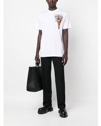 T-shirt à col rond imprimé blanc Philipp Plein