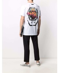 T-shirt à col rond imprimé blanc Philipp Plein