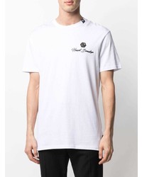 T-shirt à col rond imprimé blanc Philipp Plein