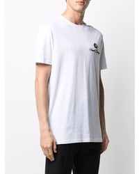 T-shirt à col rond imprimé blanc Philipp Plein