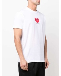 T-shirt à col rond imprimé blanc DSQUARED2