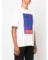 T-shirt à col rond imprimé blanc Heron Preston