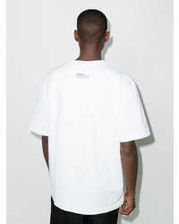 T-shirt à col rond imprimé blanc Heron Preston