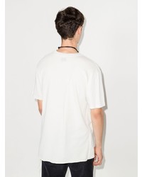 T-shirt à col rond imprimé blanc Ksubi