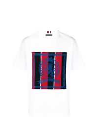 T-shirt à col rond imprimé blanc Hilfiger Collection