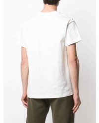 T-shirt à col rond imprimé blanc Helmut Lang