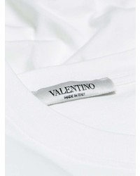 T-shirt à col rond imprimé blanc Valentino