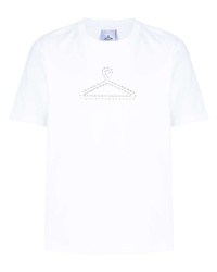 T-shirt à col rond imprimé blanc Holzweiler