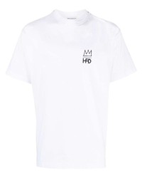 T-shirt à col rond imprimé blanc Honey Fucking Dijon