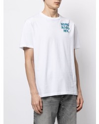 T-shirt à col rond imprimé blanc MAISON KITSUNÉ