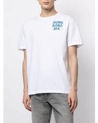 T-shirt à col rond imprimé blanc MAISON KITSUNÉ