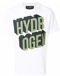 T-shirt à col rond imprimé blanc Hydrogen