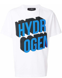 T-shirt à col rond imprimé blanc Hydrogen