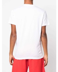 T-shirt à col rond imprimé blanc DSQUARED2