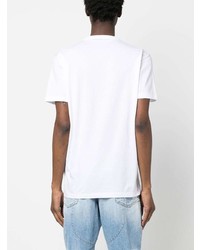 T-shirt à col rond imprimé blanc DSQUARED2