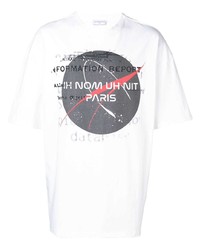 T-shirt à col rond imprimé blanc Ih Nom Uh Nit