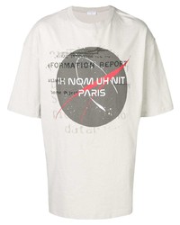 T-shirt à col rond imprimé blanc Ih Nom Uh Nit