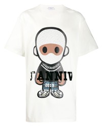 T-shirt à col rond imprimé blanc Ih Nom Uh Nit