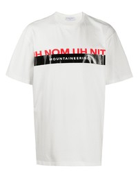 T-shirt à col rond imprimé blanc Ih Nom Uh Nit