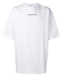 T-shirt à col rond imprimé blanc Ih Nom Uh Nit