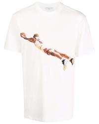 T-shirt à col rond imprimé blanc Ih Nom Uh Nit