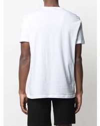 T-shirt à col rond imprimé blanc Karl Lagerfeld