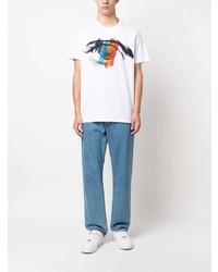 T-shirt à col rond imprimé blanc PS Paul Smith