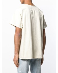 T-shirt à col rond imprimé blanc Rhude