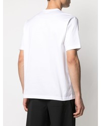 T-shirt à col rond imprimé blanc Junya Watanabe