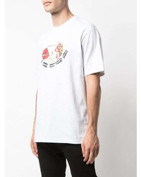 T-shirt à col rond imprimé blanc Supreme