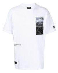 T-shirt à col rond imprimé blanc Izzue