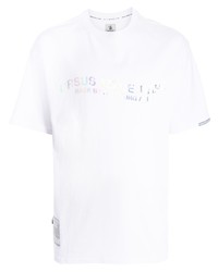 T-shirt à col rond imprimé blanc Izzue