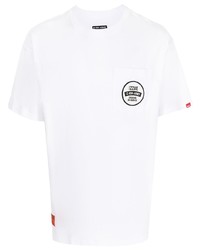 T-shirt à col rond imprimé blanc Izzue