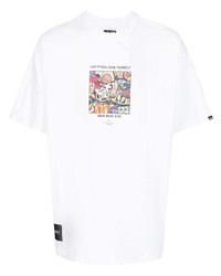 T-shirt à col rond imprimé blanc Izzue