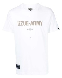 T-shirt à col rond imprimé blanc Izzue