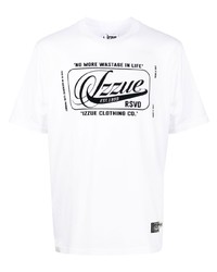 T-shirt à col rond imprimé blanc Izzue