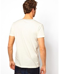 T-shirt à col rond imprimé blanc Jack and Jones