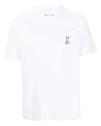 T-shirt à col rond imprimé blanc Jacob Cohen