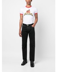 T-shirt à col rond imprimé blanc DSQUARED2