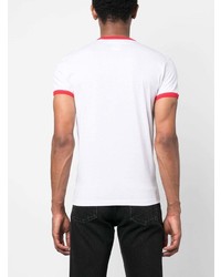 T-shirt à col rond imprimé blanc DSQUARED2