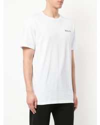 T-shirt à col rond imprimé blanc Stampd