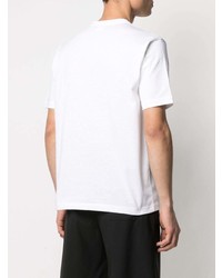 T-shirt à col rond imprimé blanc Junya Watanabe