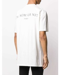 T-shirt à col rond imprimé blanc Ih Nom Uh Nit