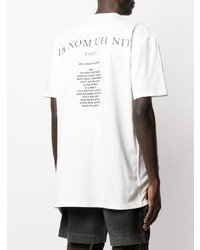 T-shirt à col rond imprimé blanc Ih Nom Uh Nit