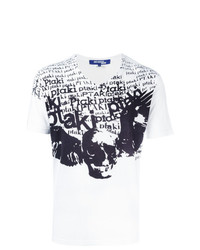 T-shirt à col rond imprimé blanc Junya Watanabe MAN