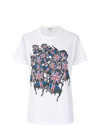 T-shirt à col rond imprimé blanc Junya Watanabe